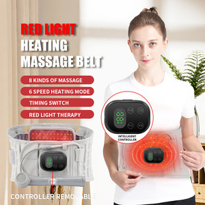 New Trending Magnetic Wireless <b>Remote</b> <b>Control</b> Red Lighting Therapy <b>Vibrating</b> Heating Waist Massager Belt Pad - Product Image 3