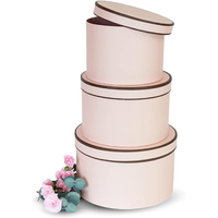 Boîtes en papier en carton arrondies Boîtes d'emballage d'emballage de fleurs rondes en papier personnalisées de luxe pour les fleurs et l'amour de la Saint-Valentin