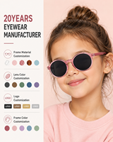 Lunettes de soleil pliables pour enfants de haute qualité avec logo personnalisé, monture intégrale TR90, UV400, anti-radiation, anti-lumière bleue, pour garçons et filles