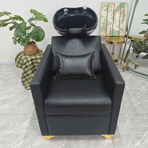 Qumeng 2024 Nuevo Modelo Moderno y Duradero, Silla de Champú para Salón de Belleza, Mueble de Salón con Tapicería de Cuero Sintético - Product Image 3
