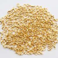 Composants de bijoux, fermoirs à ressort en métal plaqué or de 10 mm, 12 mm, 14 mm, 16 mm, 18 mm, 21 mm