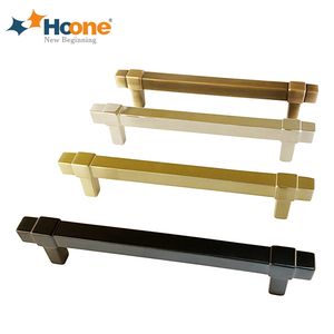 มือจับประตูตู้ครัวห้องนอนลิ้นชักทรงสี่เหลี่ยมอุปกรณ์ฮาร์ดแวร์ทำจากสังกะสีอัลลอยมีความแข็งสูง - Product Image 1