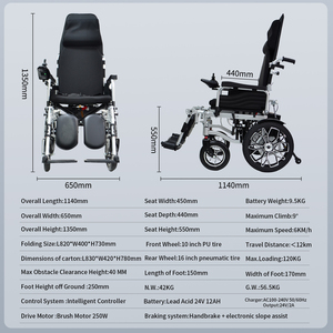 <span class=keywords><strong>Silla</strong></span> <span class=keywords><strong>de</strong></span> <span class=keywords><strong>Ruedas</strong></span> Eléctrica Plegable <span class=keywords><strong>de</strong></span> Acero con Respaldo Alto <span class=keywords><strong>para</strong></span> Exteriores, Ligera y con Batería, <span class=keywords><strong>para</strong></span> Personas Mayores y con Discapacidad - Product Image 2