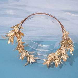 Nuevo diseño de moda accesorios para el cabello <span class=keywords><strong>delicadeza</strong></span> hoja dorada Navidad bandas para el cabello para mujeres - Product Image 1