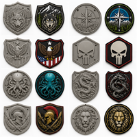 Patchs en PVC silicone camouflage résistants à l'eau, style broderie 3D, patch logo pour vêtements, détail personnalisé en similicuir