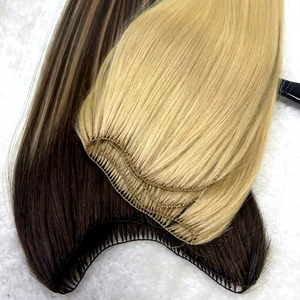 Nuovissima <span class=keywords><strong>Metodo</strong></span> H6 per Extension Capelli a Piuma Realizzata con Capelli Europei Premium del Hunan Colore Biondo Personalizzato Trama a Piuma Collegata - Product Image 1