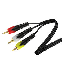 Cable AV Compuesto de 3 RCA Macho a Macho, Cable de Audio y Video de Máxima Calidad de Señal para Mezclador, Amplificador, Cine en Casa