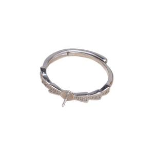 Anillo de Plata S925 para DIY, Anillo de Hueso de Serpiente con Perla Suelta, Talla 6-8 - Product Image 5