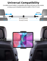 Support universel de tablette pour voiture, porte-téléphone pour iPad, à rotation de 360 degrés