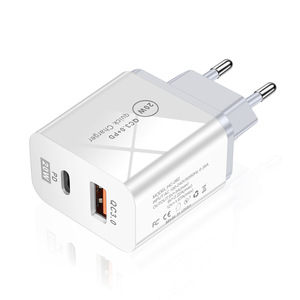 2025 New Hot Seller OEM QC 3.0 20W PD Quick Charger Fast <b>Adapter</b> EU US UK Plug Type <b>C</b> <b>USB</b> Wall Charger for Mobile Phone - Product Image 1