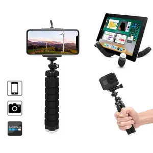 Trípode de esponja para móvil, soporte de pulpo para cámara, palo de selfi, soporte Flexible para teléfono inteligente, soporte portátil para móvil