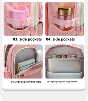 Nouveau Sac à Dos Scolaire Transfrontalier en Nylon Respirant, Imperméable et Léger pour Garçons et Filles, Enfants, Élèves du Primaire et du Secondaire