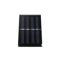78x48MM 2V tout noir bricolage époxy panneau solaire chargeur lumière jouets lampe de poche monocristallin PERC panneau solaire Module projets de bricolage