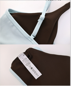 <span class=keywords><strong>Reggiseno</strong></span> <span class=keywords><strong>Sportivo</strong></span> a Due Pezzi con Spalline Esterne Personalizzate, Regolabili, Traspirante, ad Alto Supporto, con Colori a Contrasto - Product Image 4