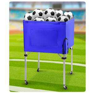 Good Aluminum Alloy <b>Foldable</b> Volleyball Ball <b>Cart</b> for Basketball/ Football/tennis Ball <b>Cart</b> Portable Storage <b>Cart</b> - Product Image 3
