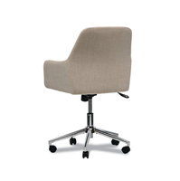 Chaise de bureau moderne minimaliste en tissu avec design ergonomique rembourré en une seule pièce, chaise pivotante pour la maison et le bureau
