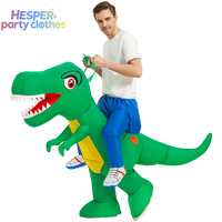 HESPER Déguisement gonflable d’Halloween pour soirée déjantée, cosplay délirant de dinosaure jurassique rouge feu, costume de dragon mascotte pour adultes, unisexe