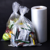 Sacs en PE transparents personnalisés à soufflets latéraux avec poignée Flexiloop et motifs gaufrés, 7-80 microns, pour supermarché, légumes et fruits