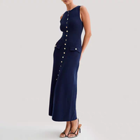 Robe Femme Tricotée Slim Sans Manches Col Rond Nouvelle Collection Été 2025 HZ Custom Boutique – Vente en Gros, Tendance et Élégante