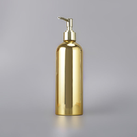 Bouteille de lotion cosmétique liquide anti-déversement en aluminium YG, durable, 1000 ml/500 ml, avec pompe et bouchon à vis, rechargeable, couleur or, emballage