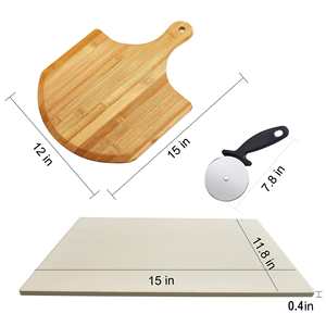 Set completo di utensili <span class=keywords><strong>per</strong></span> <span class=keywords><strong>Pizza</strong></span> <span class=keywords><strong>con</strong></span> pala di pietra <span class=keywords><strong>per</strong></span> <span class=keywords><strong>Pizza</strong></span> Cutter <span class=keywords><strong>per</strong></span> la preparazione e il servizio della <span class=keywords><strong>Pizza</strong></span> - Product Image 2