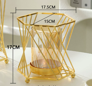 Nuevo jarrón de cristal dorado caliente utilizado para decorar el <span class=keywords><strong>centro</strong></span> de la Mesa de boda de la decoración del jarrón de metal - Product Image 6