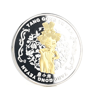 Pièce de monnaie personnalisée en alliage de zinc avec design gratuit, pièce commémorative en métal doré sur mesure