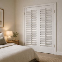 Porte pliante à persiennes en bois massif pour placard, porte pliante à volets réglables, prix d'usine