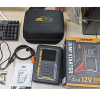 Compresseur d'air portable 150 PSI, démarreur de secours 1500A, booster 12V 10000mAh, pompe à pneus sans fil pour voiture et moto
