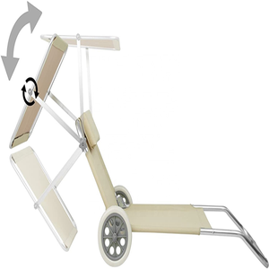 <span class=keywords><strong>Tumbona</strong></span> de Aluminio <span class=keywords><strong>con</strong></span> <span class=keywords><strong>Ruedas</strong></span>, Silla de <span class=keywords><strong>Playa</strong></span> <span class=keywords><strong>Plegable</strong></span> <span class=keywords><strong>con</strong></span> Parasol - Product Image 2