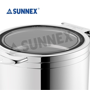 Sunnex Chauffe-plat pour buffet Hôtel Restaurant Équipement Rectangle Acier inoxydable Ensemble de chauffe-plats pour buffet - Product Image 6