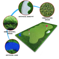 Tapis de golf en herbe artificielle en gros, équipement d'entraînement pour mini-golf, aides à l'entraînement, portable, pliable, durable