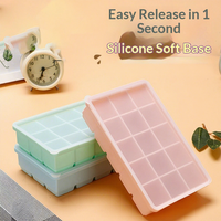 Bac à glaçons en silicone de qualité alimentaire, facile à démouler, réutilisable, rectangulaire, moule à glaçons à 15-24 cavités pour la maison et la cuisine