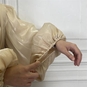 Materiale glitterato manica a pipistrello arabo bambina quattro stagioni indossare abaya per donne musulmane - Product Image 3