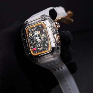 Nuevo Reloj de Pulsera Transpirable con <span class=keywords><strong>Correa</strong></span> de Fluororubber y Hebilla de Acero Inoxidable, Caja <span class=keywords><strong>Transparente</strong></span>, 49 mm, 44/45 mm, <span class=keywords><strong>para</strong></span> <span class=keywords><strong>Apple</strong></span> <span class=keywords><strong>Watch</strong></span> - Product Image 4