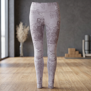 Leggings de sport écologiques respirants pour femmes avec logo personnalisé, motif écossais, grandes tailles XL XXL, technique de sublimation, élastiques - Product Image 3