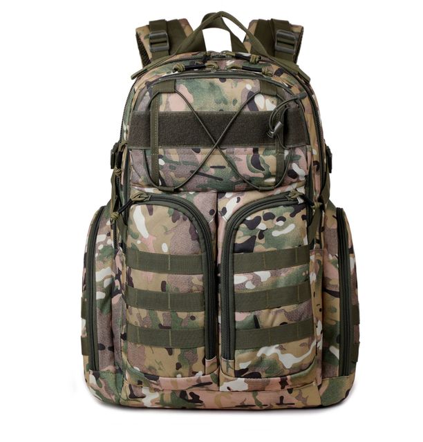 Durable 45L Outdoor Large Capacity Tactical Backpack New Design Waterproof Oxford Bag for Hiking and Camping