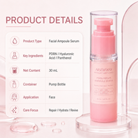 Sérum Ampoule Réparateur PDRN Marque Blanche Collagène Acide Hyaluronique Éclaircissant Hydratant Repulpant Visage 30ml OEM ODM