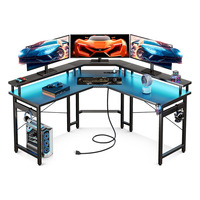 Moderno personalizado grande ergonómico en forma de L RGB Led escritura carreras Gaming PC ordenador mesa escritorio