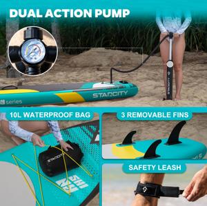 ราคาขายส่ง บอร์ดยืนพายลมขนาด 11'*33'' พร้อมอุปกรณ์เสริม SUP ระดับพรีเมียม สำหรับเด็กและผู้ใหญ่ รุ่น SC04/4 บอร์ดพายลม - Product Image 6