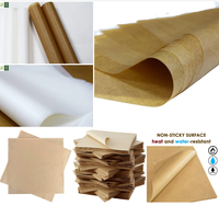 Papier de cuisson kraft personnalisé résistant à la chaleur, double face, enduit de silicone, antiadhésif, résistant à la graisse