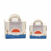 Boîte à gâteau élégante et colorée de style haut de gamme, vente en gros d'usine, personnalisable en couleur et taille avec poignée