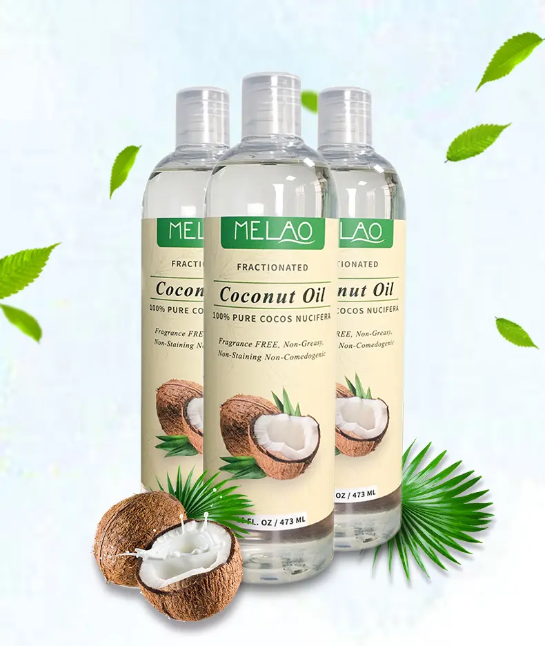 Huile de noix de coco naturelle Pure, 1000 ml, cheveux vierges, pour soins de la peau, vente en gros