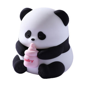 Lampe de nuit <span class=keywords><strong>Panda</strong></span> à éclairage automatique, 3 niveaux de luminosité, lampes pour enfants, lampe de nuit en silicone rechargeable - Product Image 3