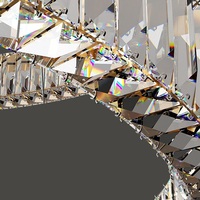 Lustre moderne de luxe en cristal K9 pour villa, salon, escalier, hall d'hôtel, forme ronde