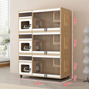 Cages à chats modernes en bois - Écologiques et économes en énergie. Meubles pour animaux de compagnie faciles à nettoyer. Convient aux chats et aux chiens. - Product Image 3