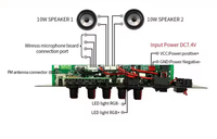 Haut-parleur haut-parleur BT décodage amplificateur de puissance carte intégrée 2x10W 7.4V microphone filaire sans fil éliminer le son d'origine