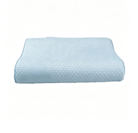 Oreiller en mousse à mémoire de forme ondulée à rebond lent, soutien résilient double face pour la protection de la colonne cervicale
