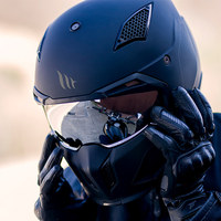 Casque de moto intégral Street Fighter Combo rétro convertible en matériau FRP, taille 52-61 mm, respirant pour l'été, pour hommes, idéal pour le rallye
