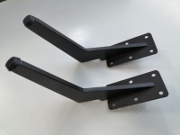 Pieds de table et de canapé en métal noir de haute qualité, 17 cm, style C, pieds de meubles noirs